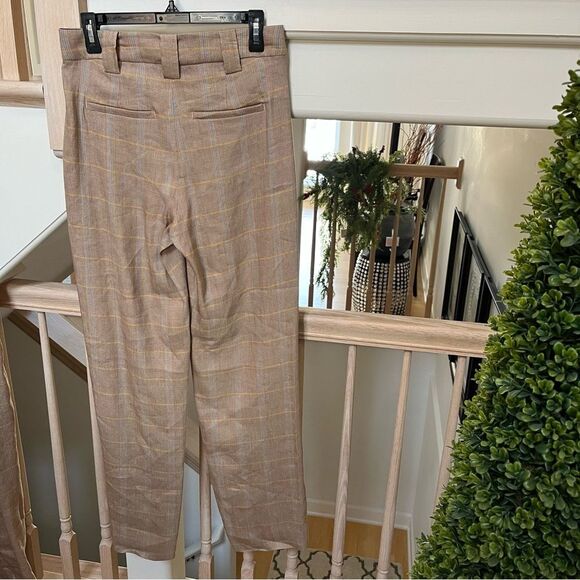 A.L.C. Fynn Plaid Straight-Leg Pants in Tawny Plaid 2 NWT - Picture 11 of 16